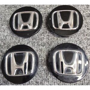 Center Caps Lot of 4 Honda OEM Black 275in PS PPE Hub Dust Wheel Covers #81